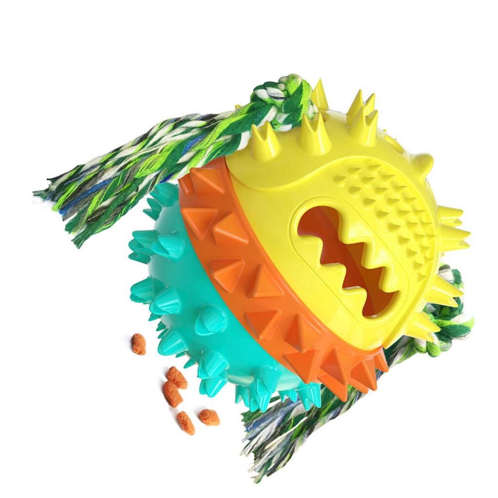 Squeaky Dog Toy Treat Dispensing Jumping   Sound Making   Chewer Pet Interactive Game Tool for Household Use