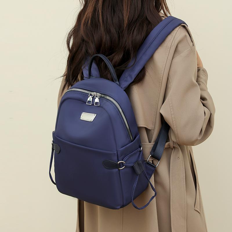 Rucsac din nailon pentru femei Rucsac sport de culoare uni