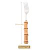 Wood Bamboo Root Handle Cutlery Stainless Steel Dinnerware Kitchenware Food Serving Spoon Salad Fork Spoon Tea Spoon Tableware