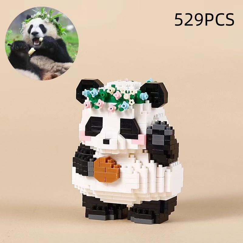 Micro Granule Panda Panda Decorare Puzzle Asamblare Jucării pentru copii