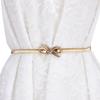 Metal Elastic Elastic Gold Leaf Belt Women'S Fine Decorative Spring With Dress Waist Chain Flower Accessories Belt