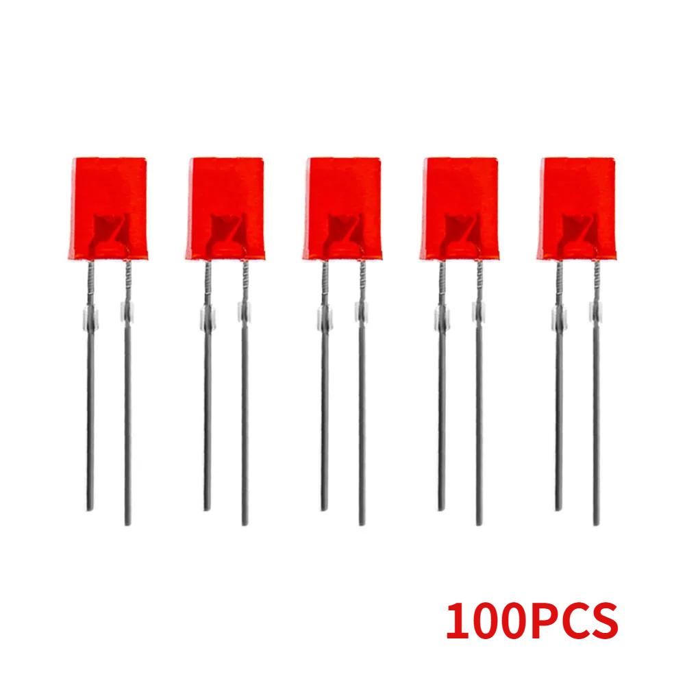100/200pcs LED Light-emitting Diode 2*5*7mm Square LED Diode Red Yellow Green Blue White Diodes for DIY Electronic