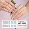 Onion Pink Gradient Explosive Semi-cured Manicure Stickers Pearlescent Purple Gel Nail Stickers