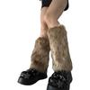 Womens Furry Party Costume Sexy Y2K Faux Furs Fuzzy Long Boots Shoes Cuffs Cover Leg Warmers/Boot Sleeves/Boot Covers