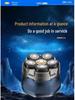Magnetic Six-Blade Digital Balding Shaver, Fully Washable for Self-Use