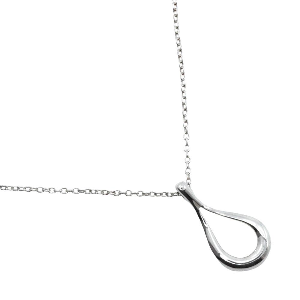 

TIFFANY&Co. Open teardrop Necklace Elsa Peretti Silver925 2.6g Women Used