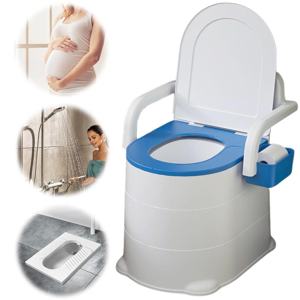 Bedside Commode Portable Squat Toilet Odor Sealed Potty Chair with Armrest Bedside Toilet Portable Commode Toilet for Bedroom China Mainland