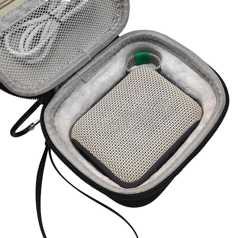 Travel Protective Case Anti-scratch Speaker Carrying Bag with Hand Rope & Carabiner Hardshell Case for JBL Go 4 Portable Speaker