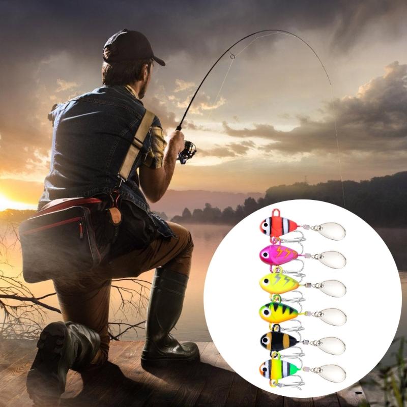 5cm 11.4g VIB Baits Sinking Lures Fishing Lures Walleye Jigging Baits Fishing Tackle Fishing Spoon with Hook