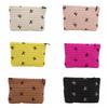 Multi-functional Bow Cosmetic Bag Embroidery Sanitary Napkin Storage Bag Sweet Toiletry Bag  Women