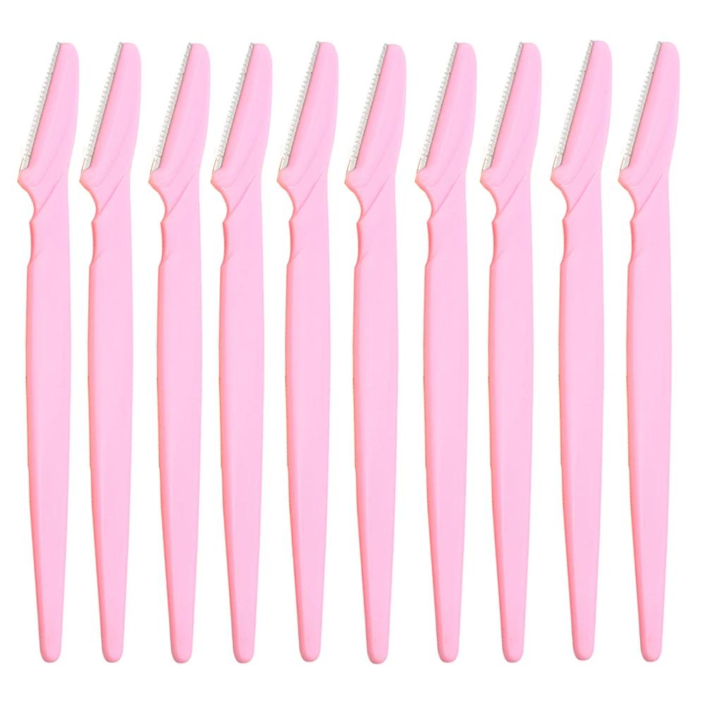 10Pcs Professional Trimmer Safe Blade Shaping Knife Eyebrow Blades Face Hair Removal Scraper Shaver Makeup Tool Beauty Cosmetics
