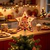 Unique Christmas Tree Accessories DIY Topper Star Kit with Faux Pearl & Rhinestone Materials, Santa Snowman Reindeer Festive Home Ornament Making