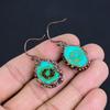 Green Copper Turquoise Earrings, 925 Sterling Silver Gemstone Jewelry, Handmade Earrings Amazing Jewelry, Gift For Her