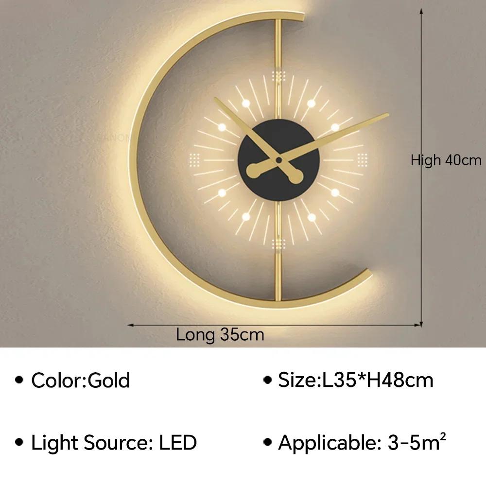 Moderne LED Wand Lampe Uhr Wand Leuchte für Schlafzimmer Wohnzimmer Esszimmer Gang Veranda Indoor Wand Dekor Beleuchtung Leuchte Glanz