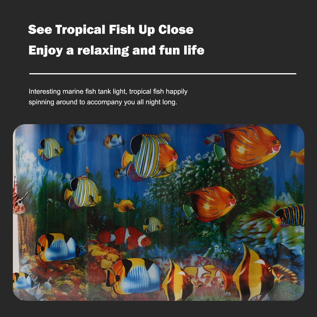 Aquarium Fish Simulation Lamp Imitation Aquarium Lamp LED Seascape Lamp Desktop Home Night Decoration Small Table Lamp Small Fish Lamp Gift for
