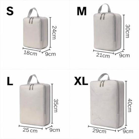 2026 Latest Travel Compression Bags Pouch 4-Piece Set Affordable Clothing Sorting Waterproof Dustproof Convenient Packing Organizer Business Trips