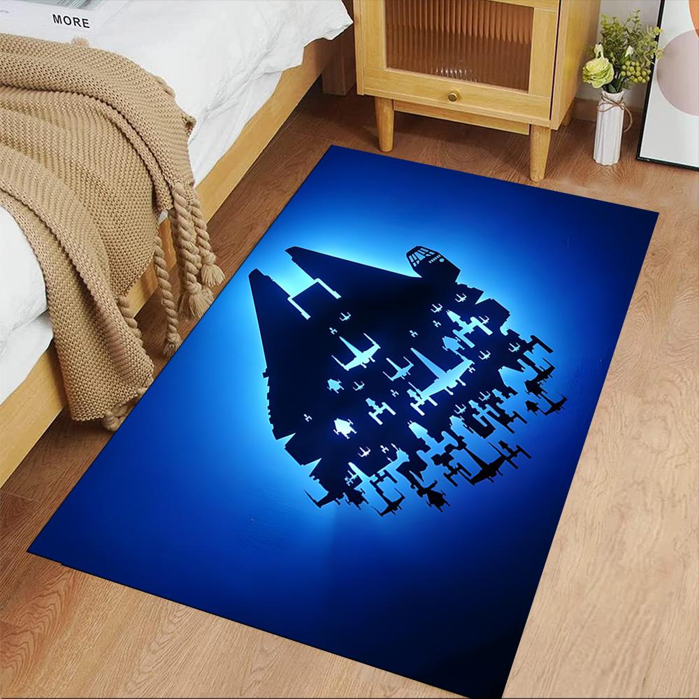 Star Wars Area Rug Design for Foyer Game Room Outdoor Entryway Antislip Carpet Anime Office Decor Perfect Birthday Christmas Gift Idea