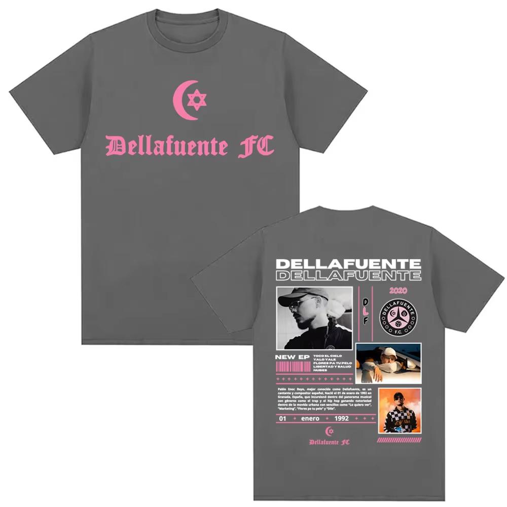 Rapper Dellafuente 2025 Tour Cover T-shirts for Men Harajuku Fashion Trend Cool T Shirt Unisex High Quality O-Neck Loose T-shirt