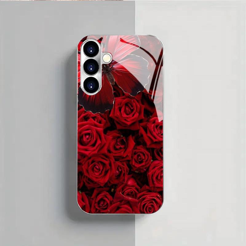 Electroplated Gold New Phone Case for Samsung Galaxy S26 Ultra S25 Plus S24 S23 S22 Fe Tempered Glass Artistic Texture Patterns