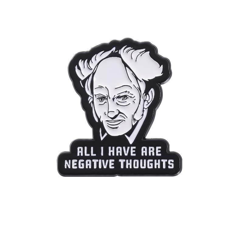 

Philosopher Inspirational Quote Enamel Pins CRITIQUE YOUR INADEQUATE USE OF LOGIC Custom Brooches Lapel Badges Jewelry Gift