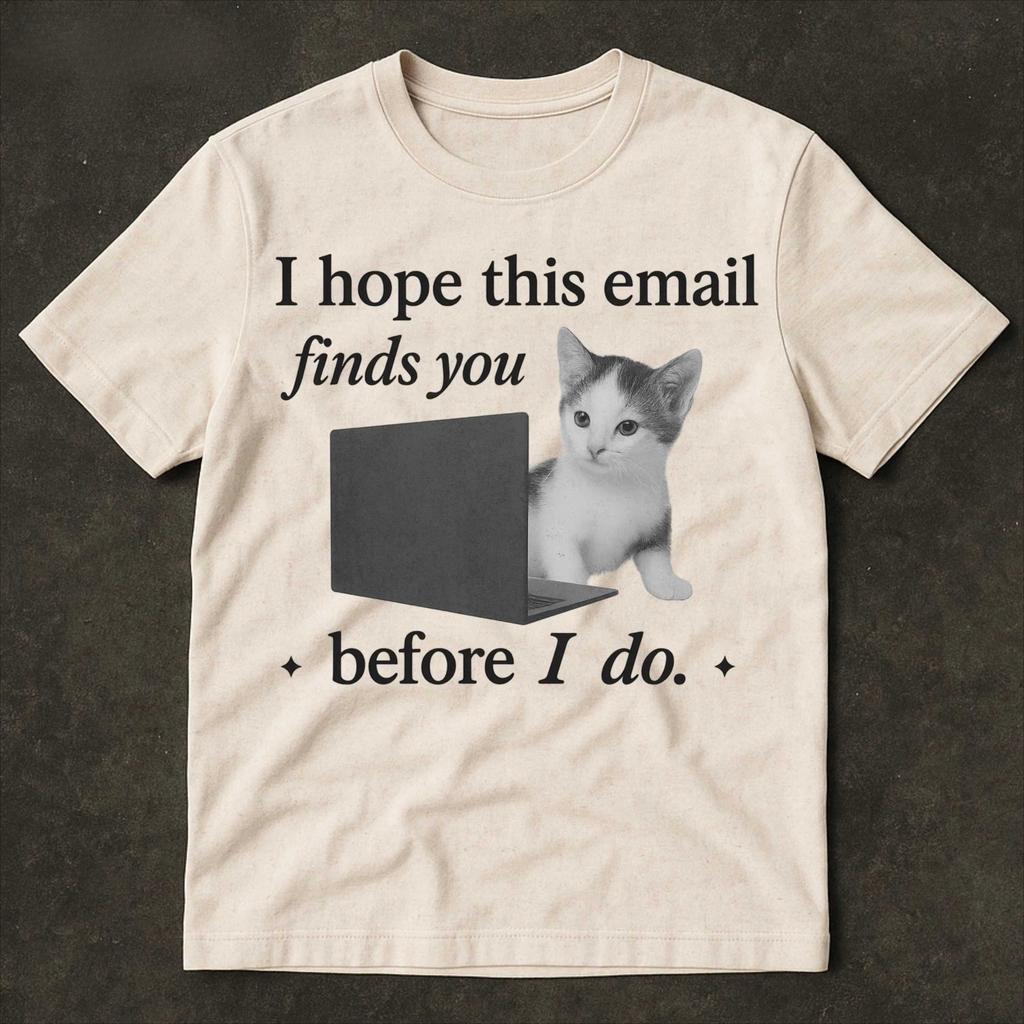 Funny Cat Meme Shirt - Brain Rot Ironic Funny Meme T-ShirtStupid Funny Shirts Soft Cotton Fabric Versatile for Daily Looks