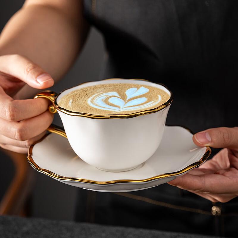 Light Luxury Gilded Ceramic Coffee & Tea Cup Set
