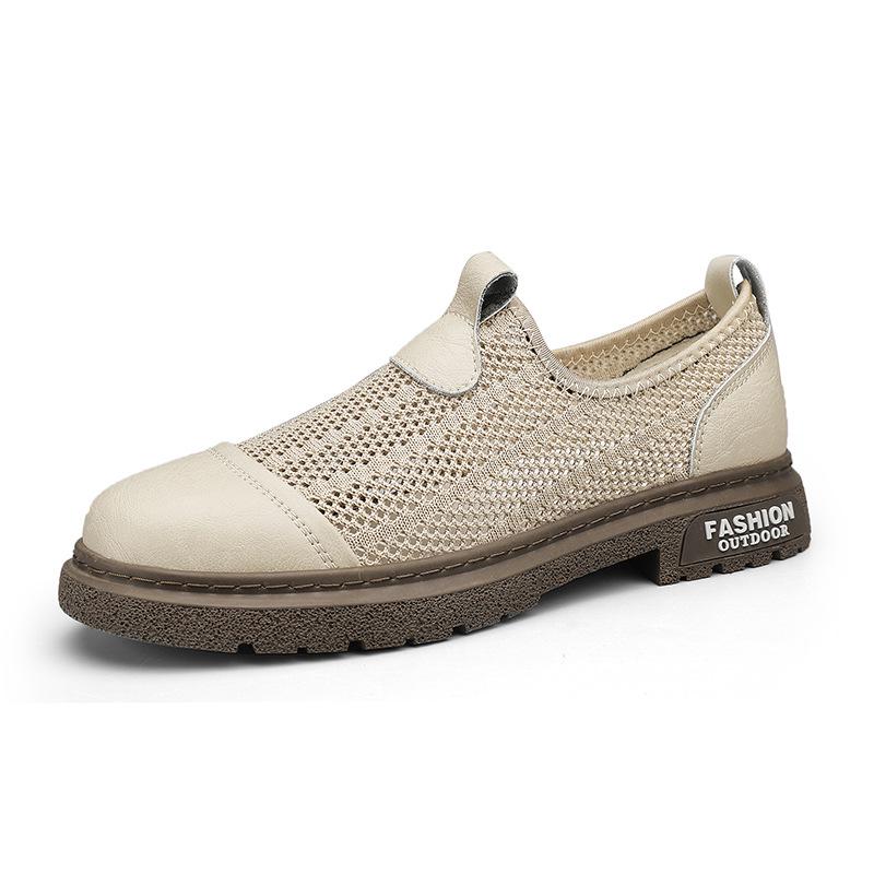 Men s Breathable Mesh Slip-On Shoes - Spring/Summer Casual Outdoor Work Footwear 39 хаки