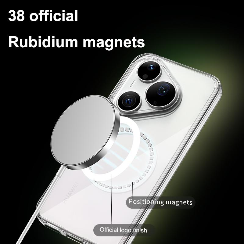 For Huawei Pura 90 Pro Max and Pura 90 Pro Case Magnetic Clear Non-Yellowing Skin Friendly Screen Lens Protection Soft Cover