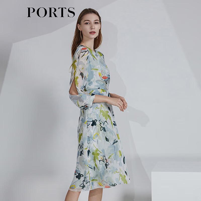 

PORTS Women s Slim-Fit Printed Mid-Sleeve Dress L /8