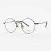 Alloaiweeo [Aloxrounz] Ara8110 C2 Semi-Oversized Minimal Titanium Classic Gunmetal Round Glasses