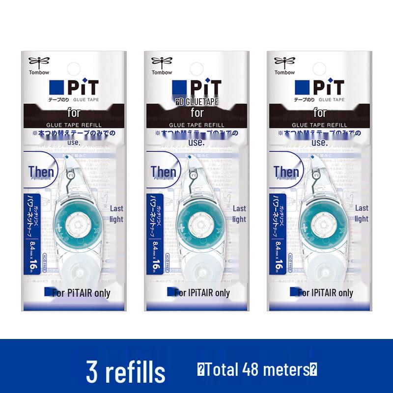 Tombow PiT+ AIR Double-Sided Glue Tape Refill, Dragonfly Dot Design, Compatible with PN-MAS