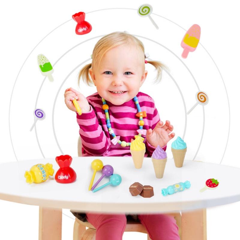 30pcs/set Mini Rotatable Candy Cart Small Ice Cream Shop Supermarket Children 's Toys