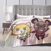 Aggretsuko Flannel Blanket Winter  Super Warm Bedding Throws for Kids Adult Living Room Comfortable Bedspread Sofa Bed Cover