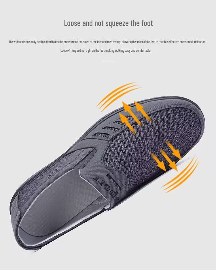 Men's Slip-On Non-Slip Soft Sole Shoes - Casual, Versatile, for Spring & Autumn - Ideal for Middle-Aged & Elderly Dads