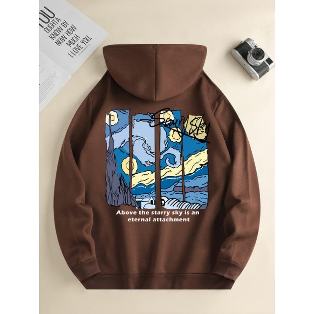 

Men s Fashionable Hooded Sweatshirt, Daily Simple and Casual Comfortable Sweatshirt, Wave Printed Men s Hoodie XXXL