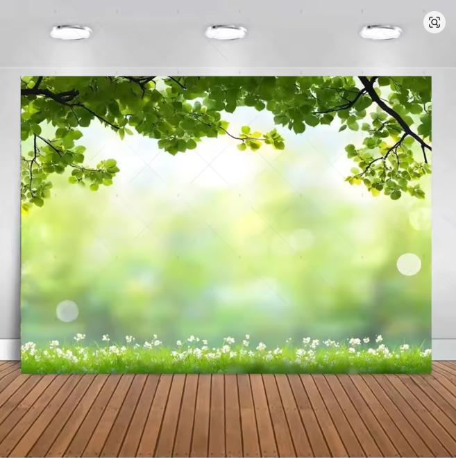 Spring Fantasy Sunny Forest Flowers Background Photo Props Photography Background Wedding Birthday Party Decoration Room Poster