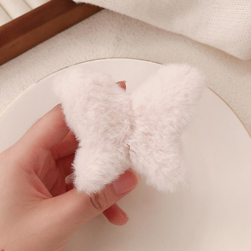 Roztomilý podzimní zimní plyšový motýlek klip na žraloka univerzální velká spona pro ženy dívky sladké vlasy doplňky dárky