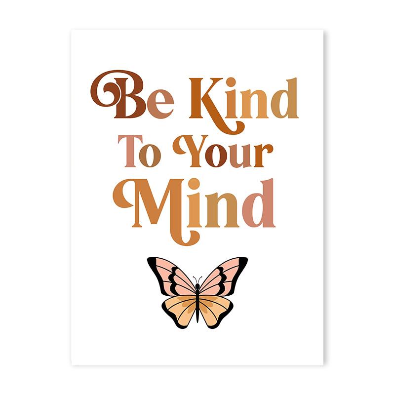 Bunte Psychische Gesundheit Leinwanddruck Poster Böhmisches Inspirierendes Poster Dekoration Klassenzimmer Büro Kinderzimmer Wandkunst Dekor