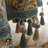 Vintage Chenille Jacquard Round Table Cover Floral European Home Decor with Tassels for Dining Coffee Party Wedding