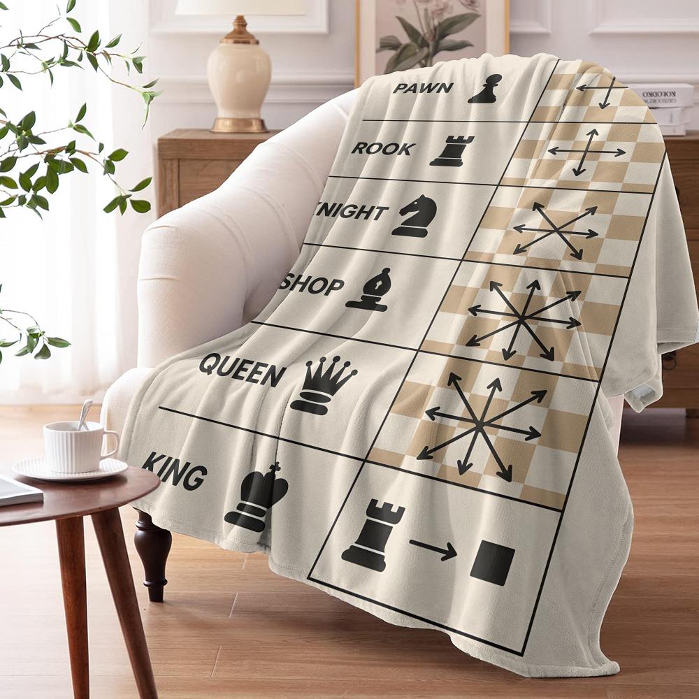 Chessboard Throw Soft Flannel AC Blanket Lightweight Summer Nap Throw Cozy Blanket for Sofa Bed Travel Home 100cmx150cm