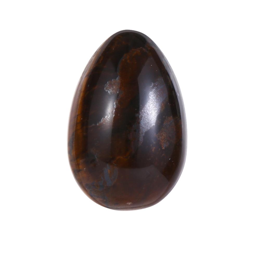 for Collection Natural Black Obsidian White Crystal Egg Pattern Natural Stone Healing Mini Ornament Healing Stone