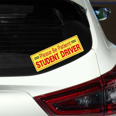 New Driver Personalized Car Stickers Safety Signs Novice Driver Scratch Resistant Creative Decals Car Exterior Decor Accessories