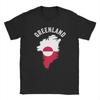 Cool Greenland Flag TShirt Men Round Collar Cotton T Shirts  Short Sleeve Tees Gift Idea Clothing