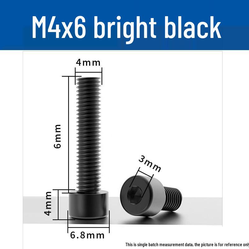 Šroub s vnitřním šestihranem M4 z eloxované hliníkové slitiny s válcovou zápustnou hlavou, antikorozní, barevná povrchová úprava.