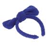 Bow Headband Headdress Blue Large Cute Bow Shape Face Wash Hair Band for Makeup Spa Yoga