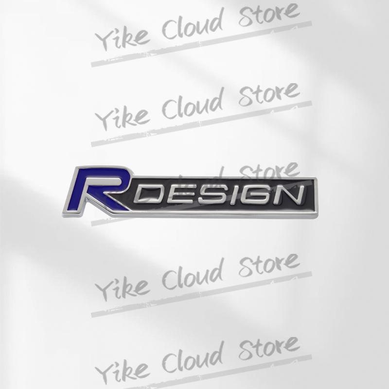 R Design Decoration Emblem 3D Sticker Metal Front Hood Grille Badge For Volvo S40 S60 S80 S90 V60 V40 XC40 XC60 XC90 XC70 V70 T6