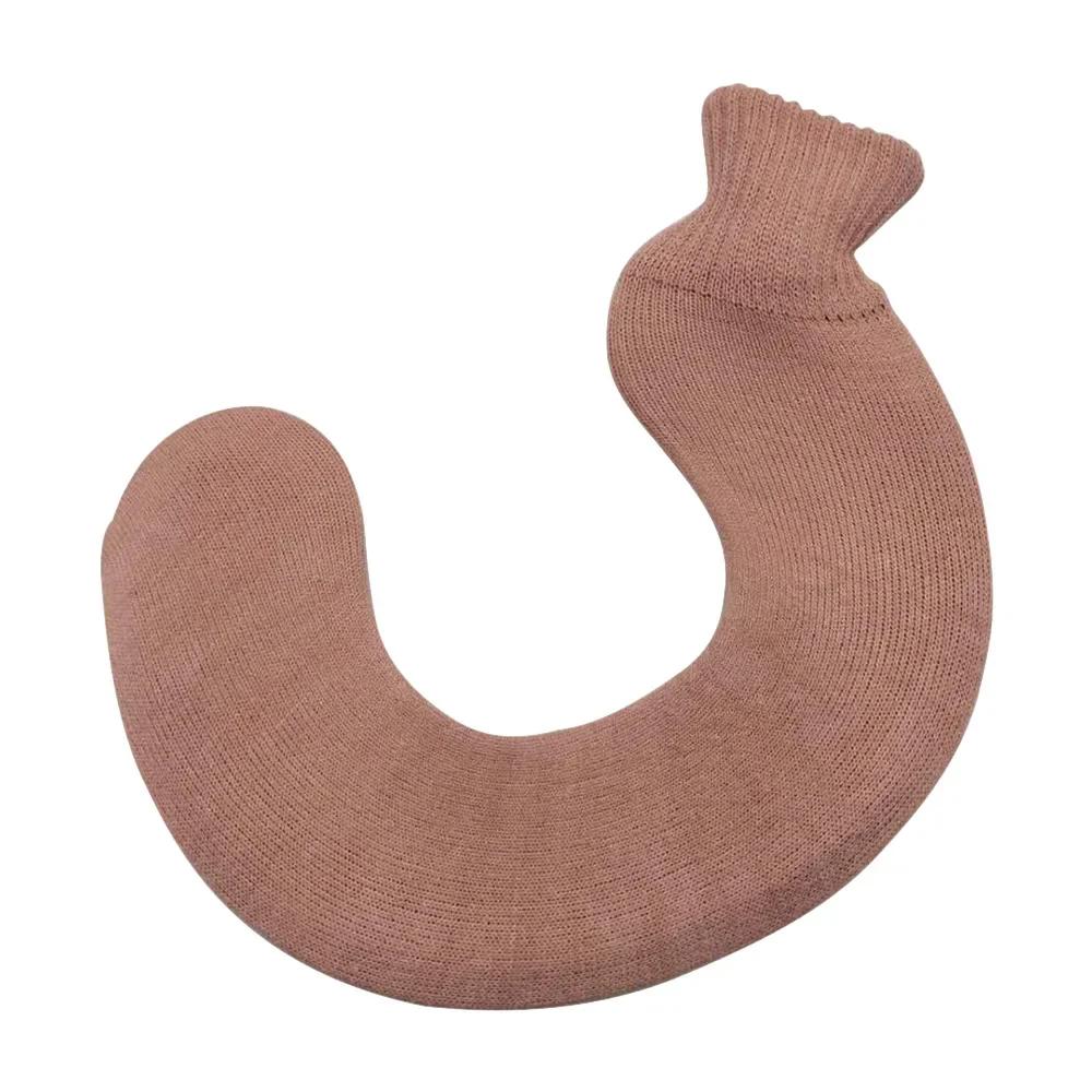 New 1L Portable Neck Washable Warm Protective Hot Water Bag Cover Hand Feet U Shaped Removable Explosion Proof Hot Water Bag