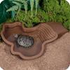 Amphibisches Reptilienbecken mit Stufenzugang, abnehmbaren Komponenten für sicheres Baden und Ruhen von Schildkröten