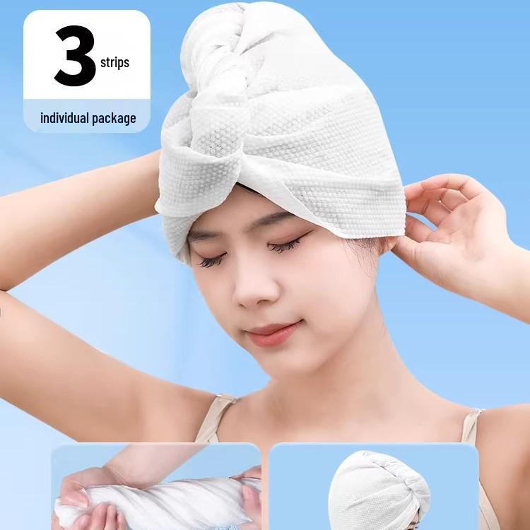 Super Absorbent Disposable Hair Cap for Women - Thickened Towel Wrap for Travel