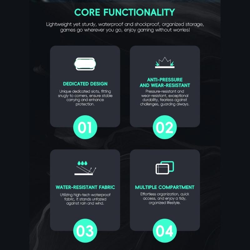 Carrying Case for SF2000 Protective Travel Hard ShellsStorage Bag Game Cartridges & Charging Cable Organizers